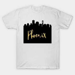 PHOENIX ARIZONA DESIGNER SILHOUETTE SKYLINE ART T-Shirt